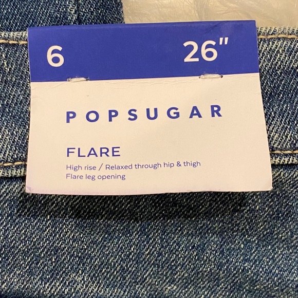 NWT POPSUGAR Kick Flare Jeans w/ Raw Bottom Hem - Picture 12 of 16